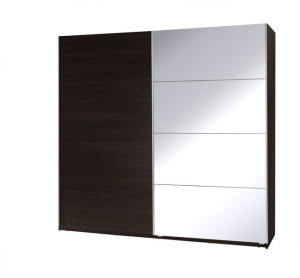 Szafa Przesuwna TWISTER 2 Szerokość 225 cm Lustro Kasztan Wenge