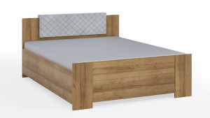 Łóżko BONO BO-03 Powierzchnia Spania 160 x 200 cm Do Sypialni Dąb ZŁOTY Wez