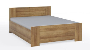 Łóżko BONO BO-03 Powierzchnia Spania 160 x 200 cm Do Sypialni Dąb ZŁOTY