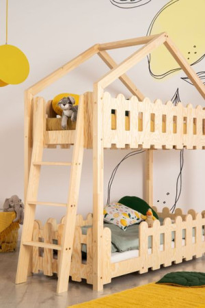 Łóżko Domek ELSA B Piętrowe Dla Dzieci Dwuosobowe