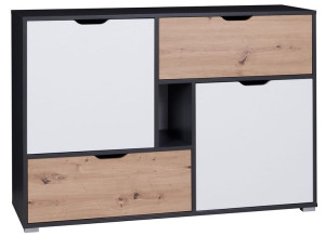 Komoda IWA IW-02 132 Grafit Meble Młodzieżowe do Pokoju Dziecka