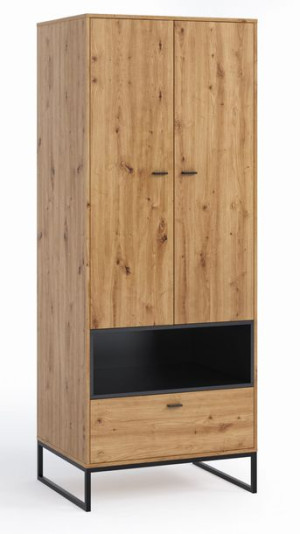 Szafa OLIER OL-08 Dwudrzwiowa Szuflada LOFT Dąb Artisan