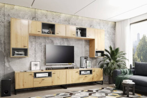 Meblościanka OLIER 6 Dąb Artisan LOFT