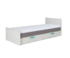 Łóżko REST R16 Powierzchnia Spania 90 x 200 cm Szuflady Jednoosobowe  Do Po