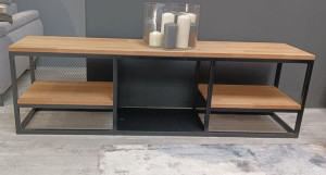 Stolik RTV EVOS Dębowy Szerokość 180 cm Styl LOFT Industrial
