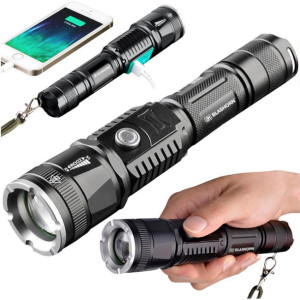 Taktyczna Latarka LED CREE XML-T6 ZOOM Z POWERBANK