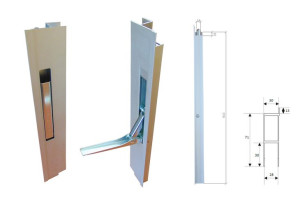 Zamek pionowy burty aluminiowej H600 P/L