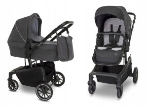 Baby Design ZOY wózek 2w1 17 GRAPHITE lekki zwinny