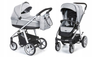 Espiro NEXT MELANGE wózek 2w1 Grey 07 żel koła