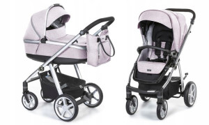 Espiro next melange wózek 2w1 Pink 08 żel koła