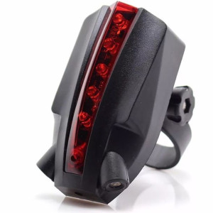 Tylna lampka rowerowa LED laser z 4 trybami oświetlenia