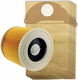 5x Worki + Filtr Do Karchera Wd 2200, Wd 2210