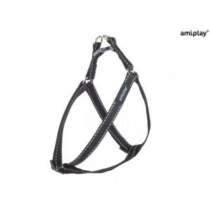 Amiplay Szelki Regulowane Dla Psa Reflective Czarny Rozmiar L