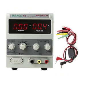 Zasilacz Laboratoryjny Cyfrowy Baku Bk-1502dd + Przewody 2.1a 15v