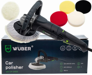 Polerka Samochodowa Z Regulacją Obrotów 2400w + Gąbki Wuber Wr-cp-2400