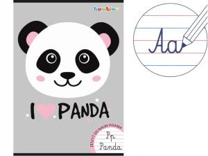 Zeszyt A4 Trzy LINIA 32k do Nauki PISANIA PANDA