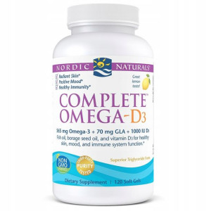 Nordic Complete Omega-D3 565 mg GLA 70 mg Wit. D3 120 kapsułek