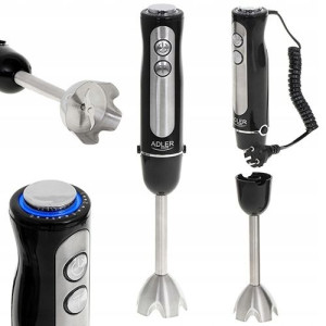 Blender Ręczny Wielofunkcyjny Metalowy Mocny 1500W