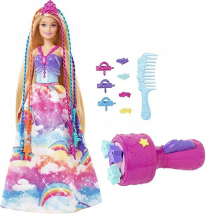 Barbie Księżniczka Zakręcone Włosy Lalka Gtg00
