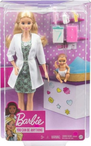 Mattel Barbie Lalka Lekarz Pediatra i Niemowlę