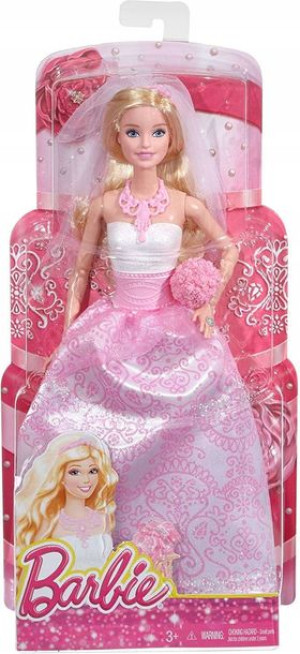Lalka Barbie Panna Młoda w SUKNI ŚLUBNEJ CFF37
