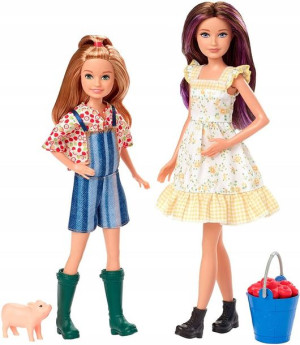 Barbie Lalki Skipper + Stacie na farmie GHT16