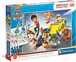 PUZZLE 60 el. Psi Patrol 26097 z kolorowanką