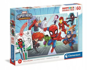 Puzzle Clementoni Dwustronne 60 Marvel Superhero