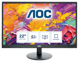 Monitor AOC E2270SWN (21,5"  TN  FullHD 1920x1080  VGA  kolor czarny)