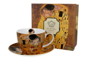 Filiżanka jumbo ze spodkiem 470 ml THE KISS by Gustav Klimt