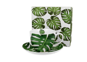 Filiżanka jumbo ze spodkiem 470 ml MONSTERA