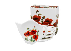 Podkładki skapki herbaciane komplet 4 szt. CLASSIC POPPIES