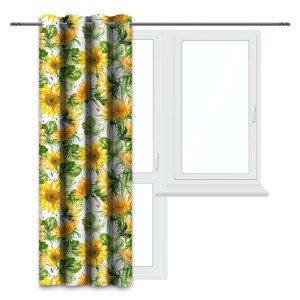 ZASŁONA gotowa na PRZELOTKACH kółka ZASŁONY do salonu 140x230 D404-291-01