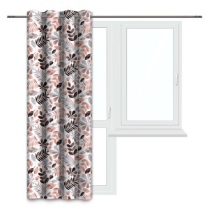 ZASŁONA gotowa na PRZELOTKACH kółka ZASŁONY do salonu 140x230 D404-305-01