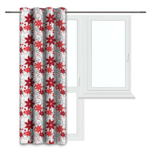 ZASŁONA gotowa na PRZELOTKACH kółka ZASŁONY do salonu 140x230 D404-312-01