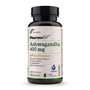 Pharmovit Ashwagandha 7% Bioperine 400 mg 60 kaps