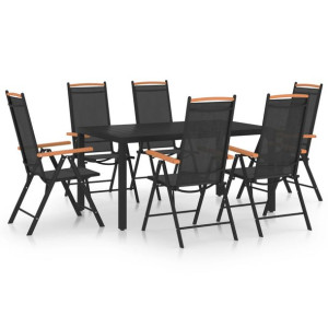 7-częściowy zestaw mebli ogrodowych, aluminium, cz