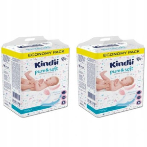 Podkłady dla niemowląt Kindii pure & soft (30 sztuk) x 2