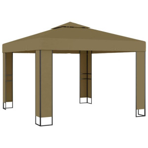 Altana z podwójnym dachem, 3x3x2,7 m, taupe, 180 g