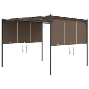 Altana ogrodowa z zasłoną, 3 x 3 x 2,25 m, kolor t