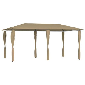 Altana z pokryciem słupków 3x6x2,6 m, taupe, 160 g