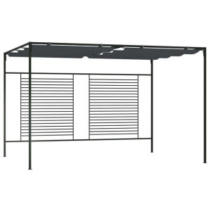 Altana ogrodowa ze zwijanym dachem, 4x3x2,3 m, ant