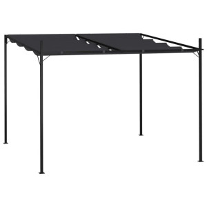 Altana z rozsuwanym dachem, 300x300x233 cm, antrac