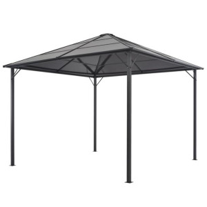 Altana ogrodowa z zadaszeniem, aluminiowa, 3 x 3 m