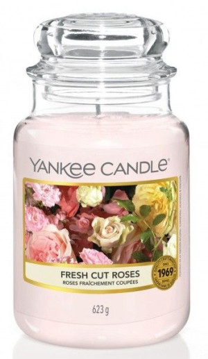 Yankee Candle Fresh Cut Roses świeca słoik duży