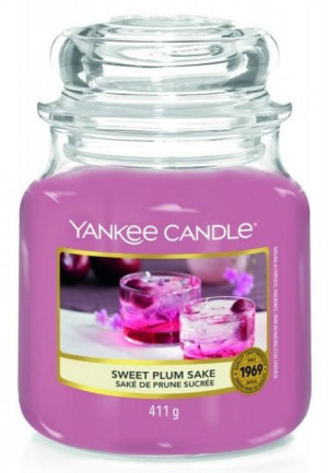 Świeca Yankee Candle Sweet Plum Sake Słoik średni