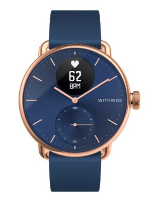 Withings Scanwatch 38mm Tętno SpO2 złoto-granatowy