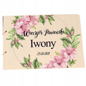Album Drewniany Wieczór Panieński Poziomo Nadruk