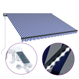 Markiza z LED i czujnikiem wiatru, 350x250 cm, nie