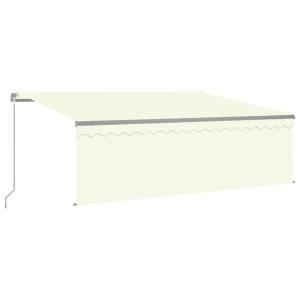 Ręcznie zwijana markiza z zasłoną i LED, 4,5x3 m,